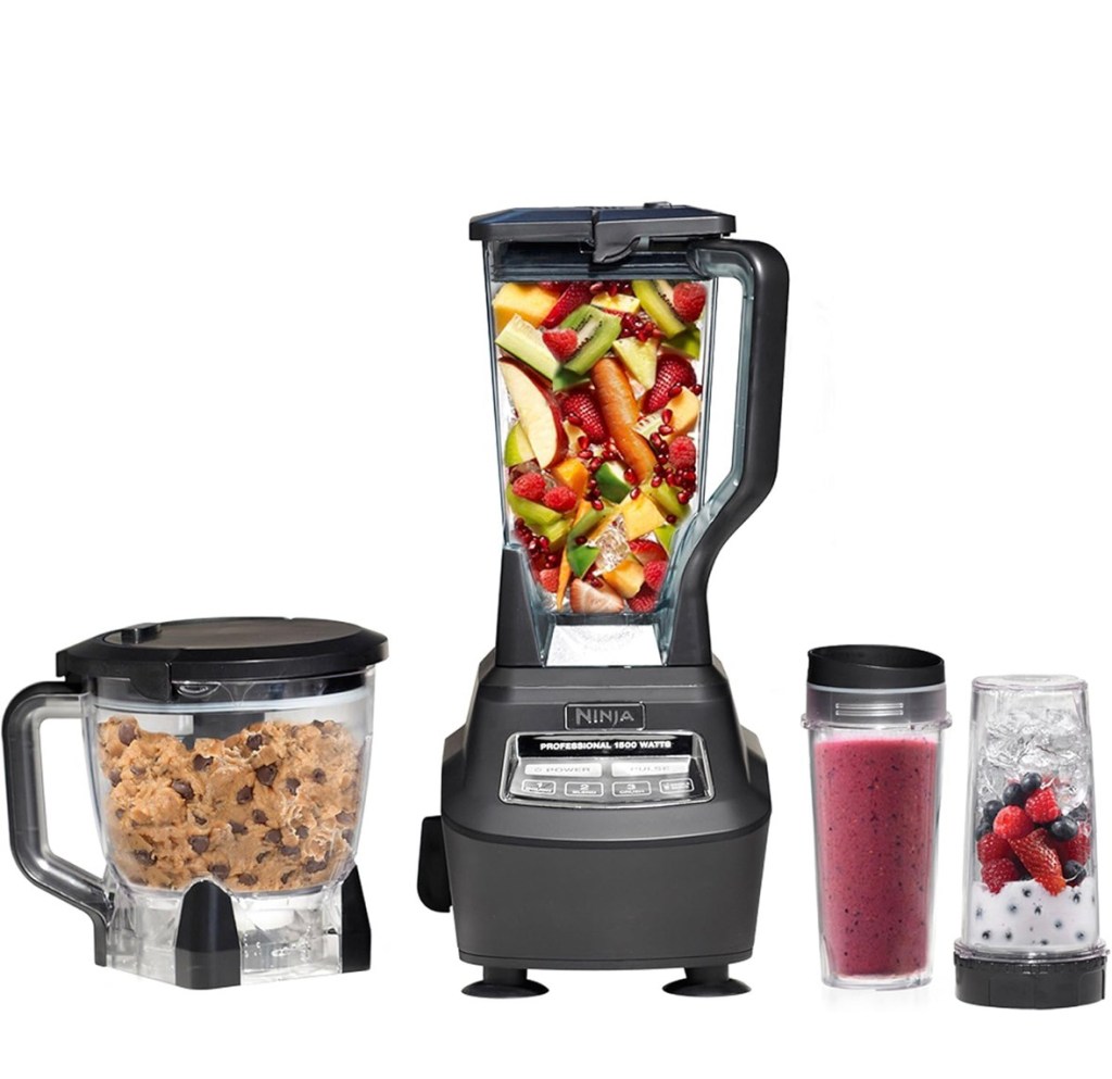 Ninja Mega Kitchen System blender with attachments and smoothies
